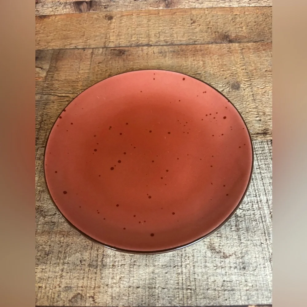 RARE Set Of 8 Porvasal Dotted 6.5 Inch Appetizer Plates Made In Spain 0618